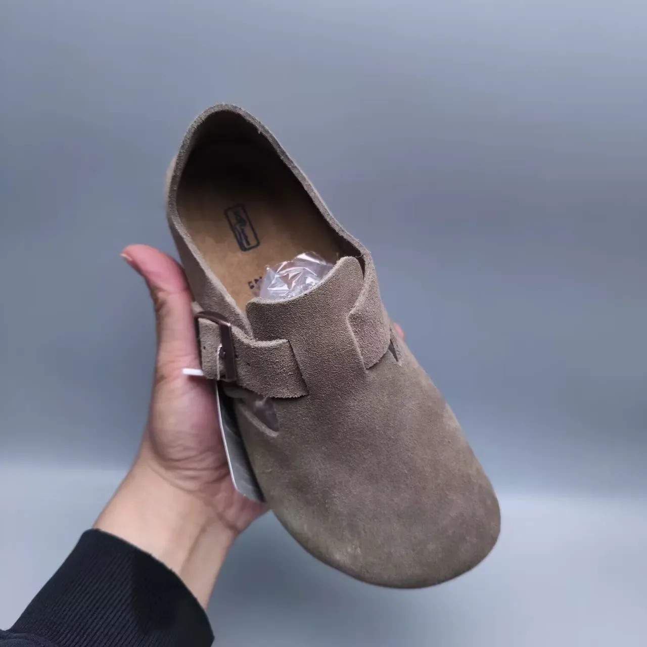Birkenstock Boston Brown Suede Upper Single Buckle Strap Casual Shoes 4