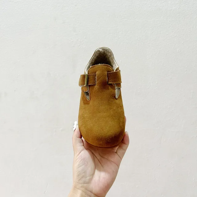 Birkenstock Boston Enfants Daim Doublé Mouton Loafers 8