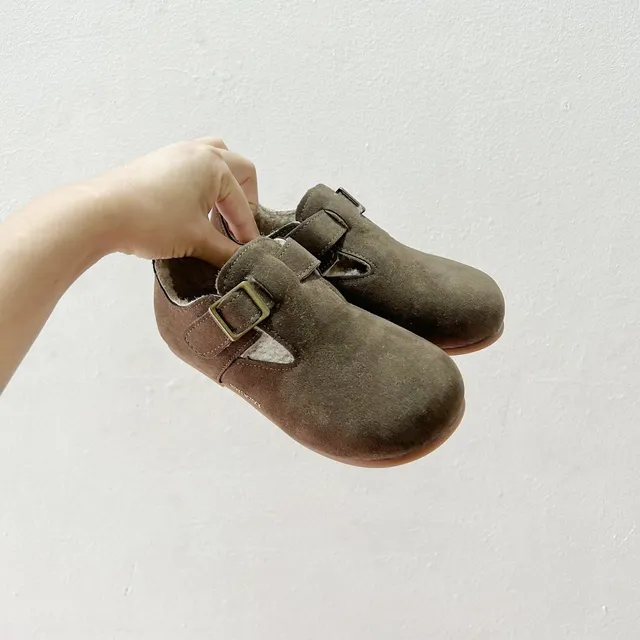 Birkenstock Boston Enfants Daim Doublé Mouton Loafers 13