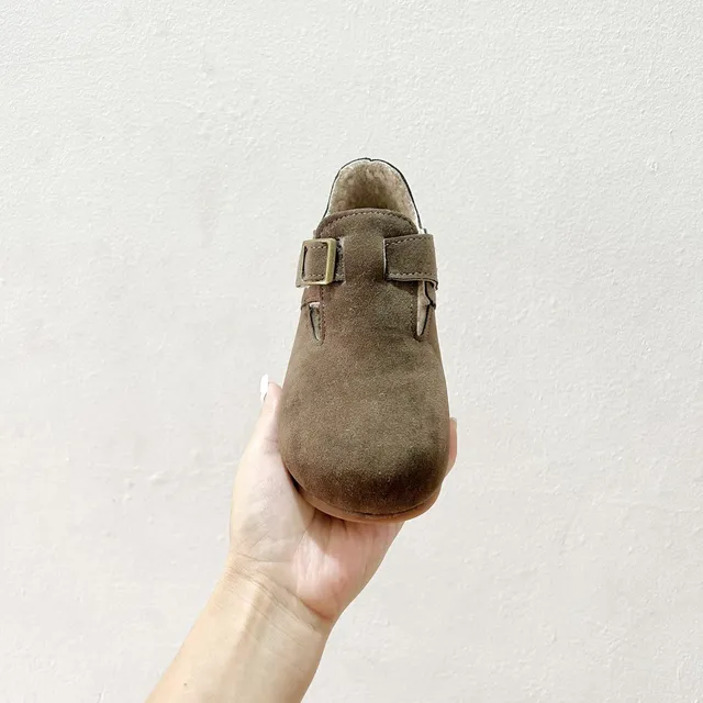 Birkenstock Boston Enfants Daim Doublé Mouton Loafers 15