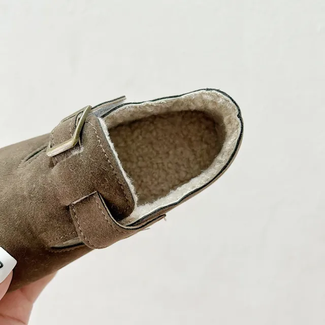 Birkenstock Boston Enfants Daim Doublé Mouton Loafers 18