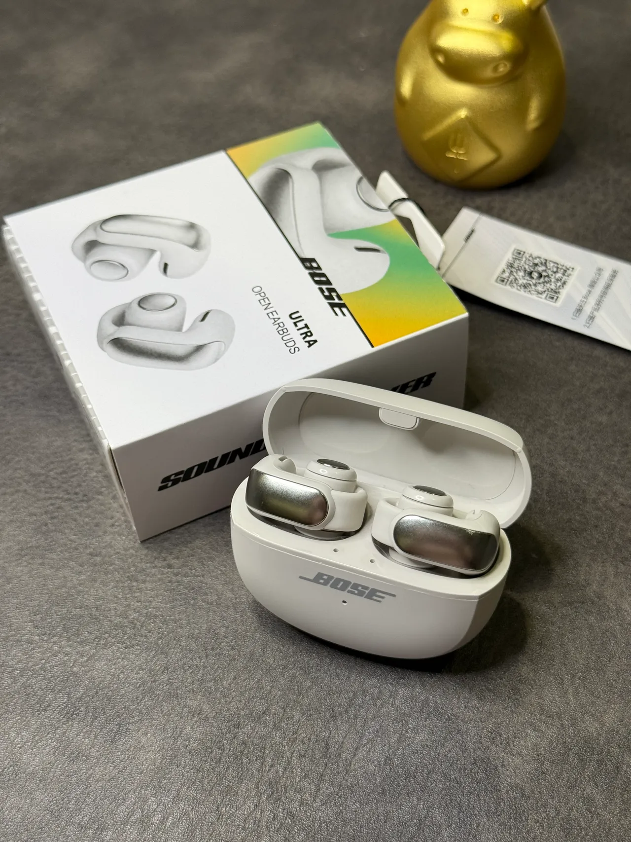 Bose Ultra Open Earbuds Design branco prata Ajuste ala TWS Fones de ouvido 2