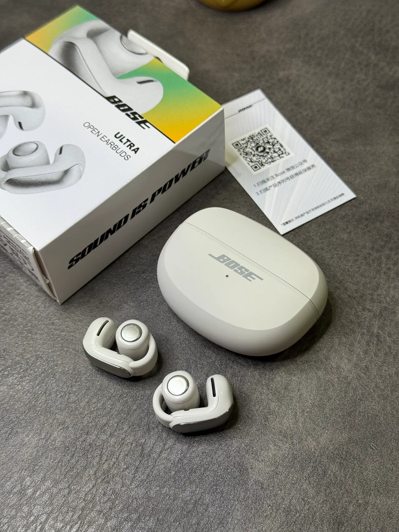 Bose Ultra Open Earbuds Design branco prata Ajuste ala TWS Fones de ouvido 5