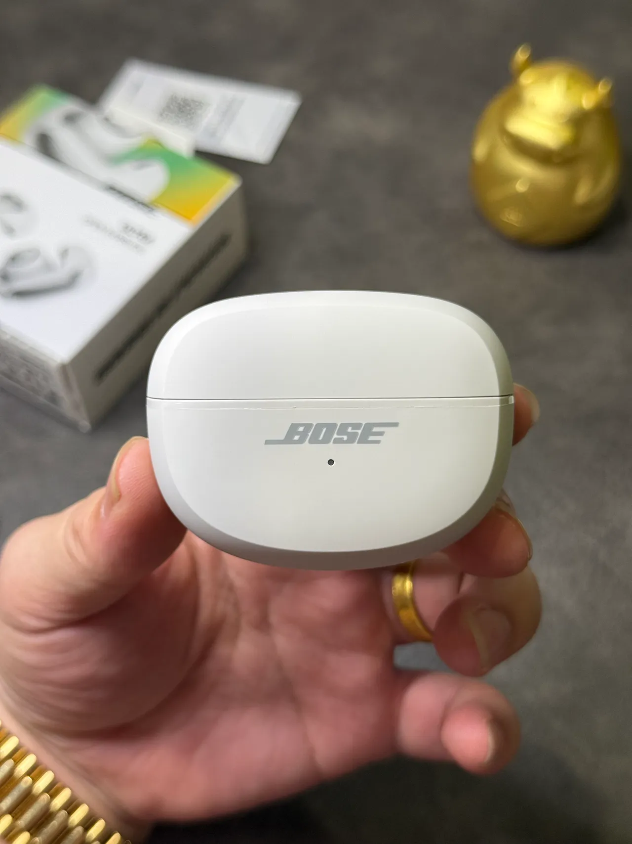 Bose Ultra Open Earbuds Design branco prata Ajuste ala TWS Fones de ouvido 8