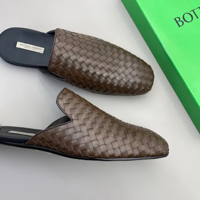 Bottega Veneta Andiamo Marron Intrecciato Cuir Tressé Chaussons 4