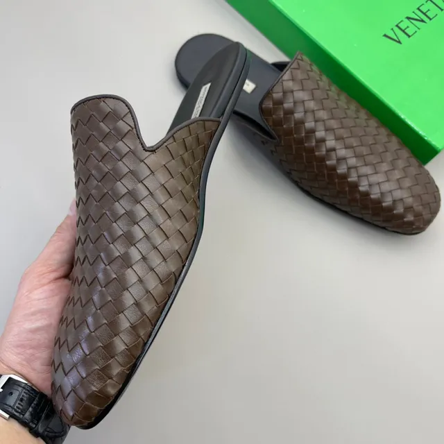 Bottega Veneta Andiamo Marron Intrecciato Cuir Tressé Chaussons 6