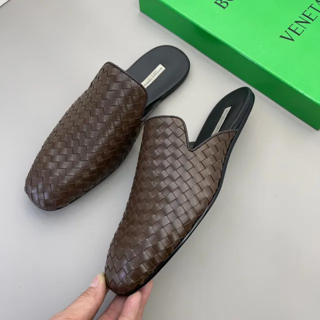 Bottega Veneta Andiamo Marron Intrecciato Cuir Tressé Chaussons 7