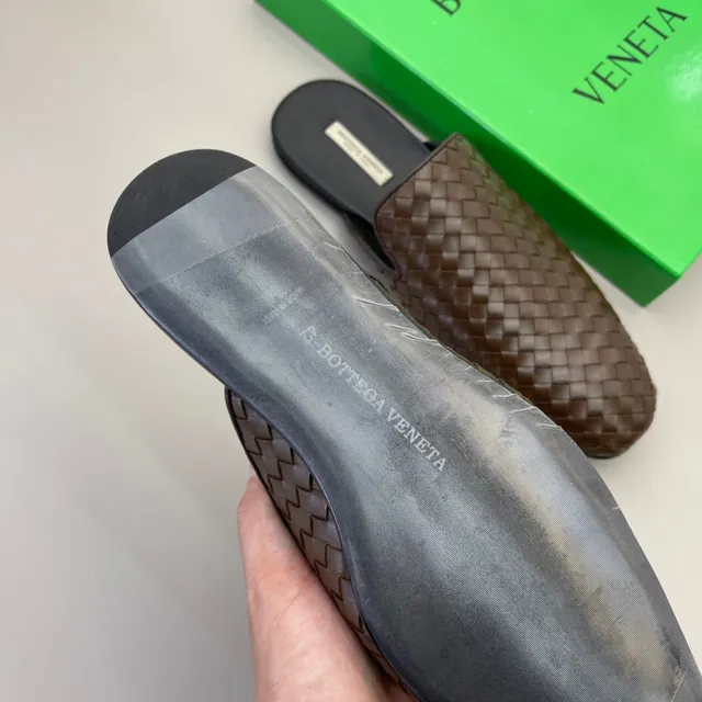 Bottega Veneta Andiamo Marron Intrecciato Cuir Tressé Chaussons 8