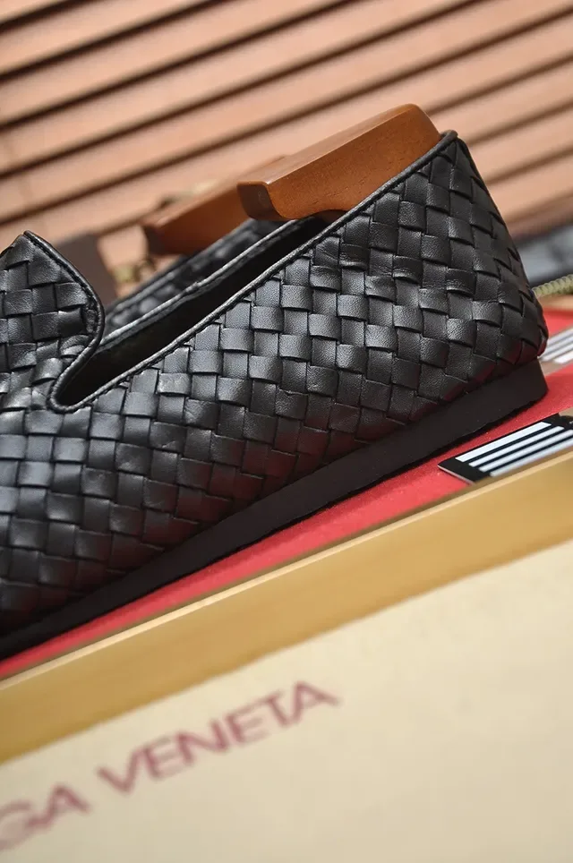 Bottega Veneta Andiamo Intrecciato Cuir Tressé Noir Mocassins 2