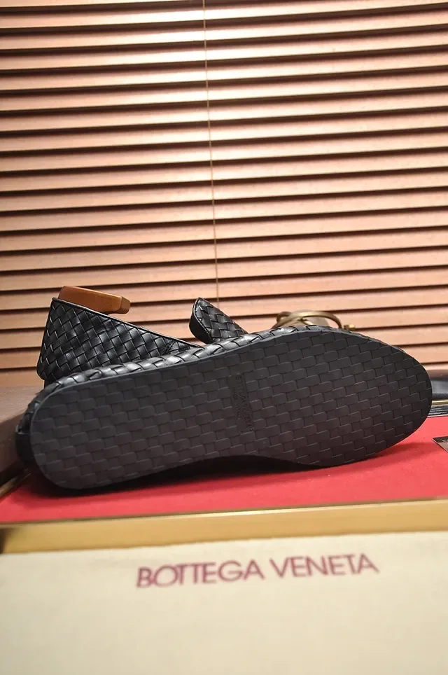 Bottega Veneta Andiamo Intrecciato Cuir Tressé Noir Mocassins 3
