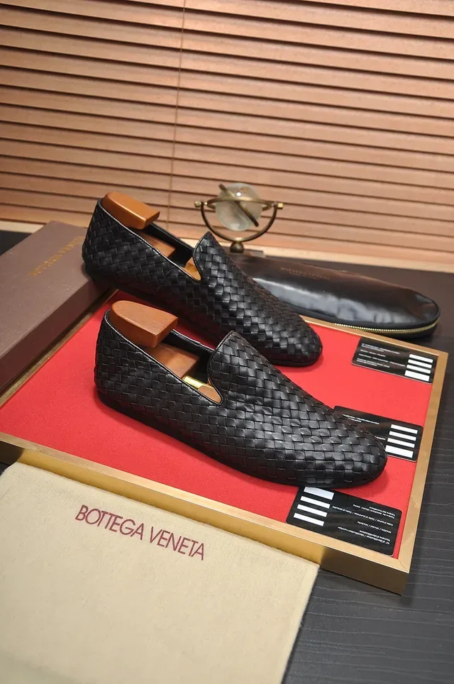 Bottega Veneta Andiamo Intrecciato Cuir Tressé Noir Mocassins 4