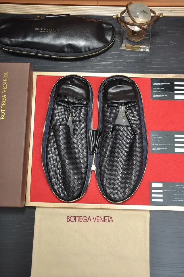 Bottega Veneta Andiamo Intrecciato Cuir Tressé Noir Mocassins 5