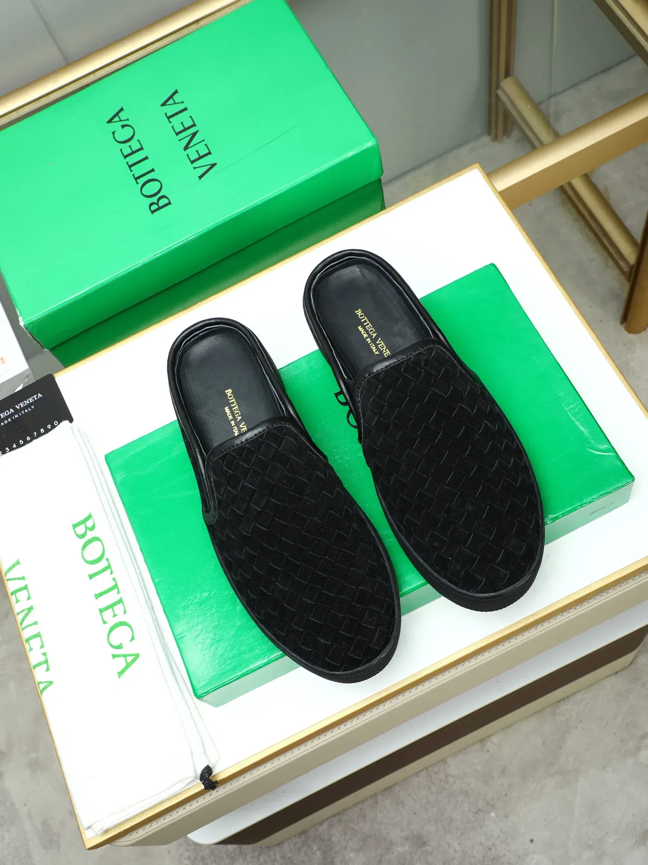 Bottega Veneta Cassette Woven Intrecciato Black Loafer 2