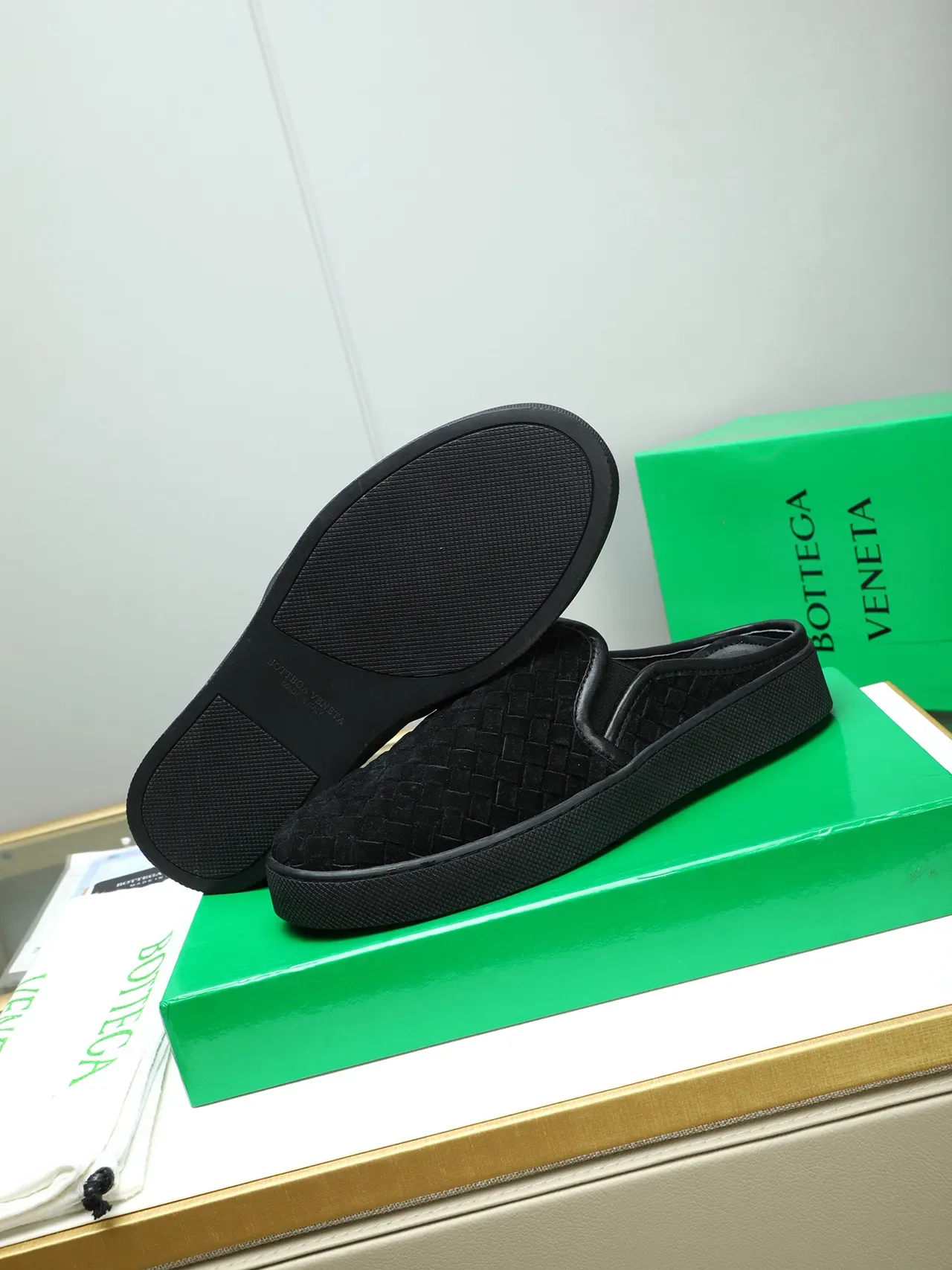 Bottega Veneta Cassette Woven Intrecciato Black Loafer 4