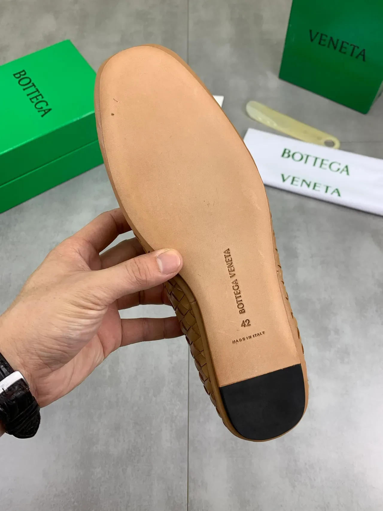 Bottega Veneta Mocassins Intrecciato Tissé Tan 3