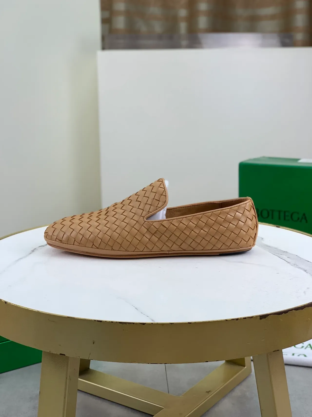 Bottega Veneta Mocassins Intrecciato Tissé Tan 6