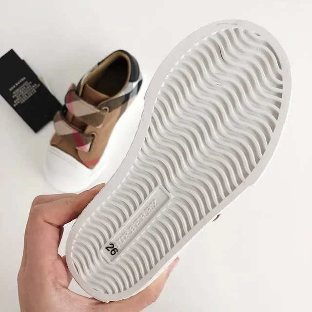 Burberry Check Strap Low-Top Lifestyle Sneakers 18