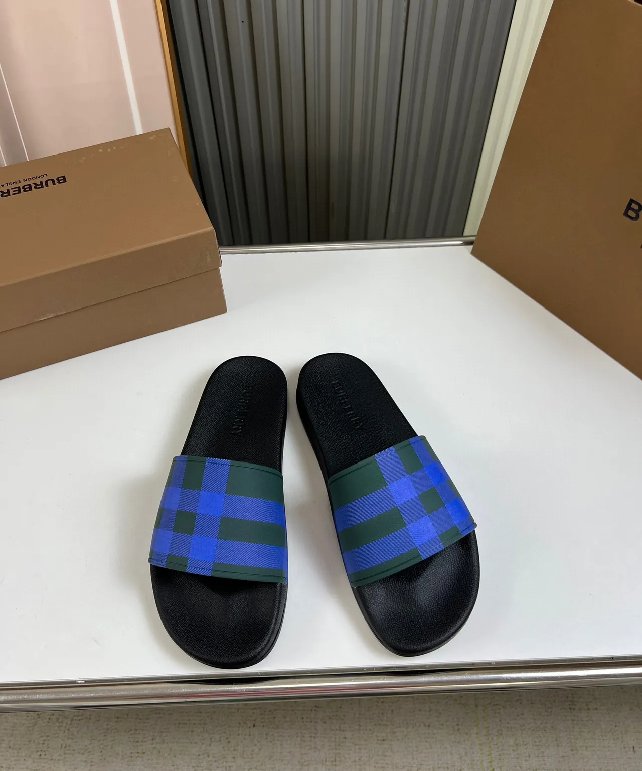 Burberry Check Strap Slide Slipper 2