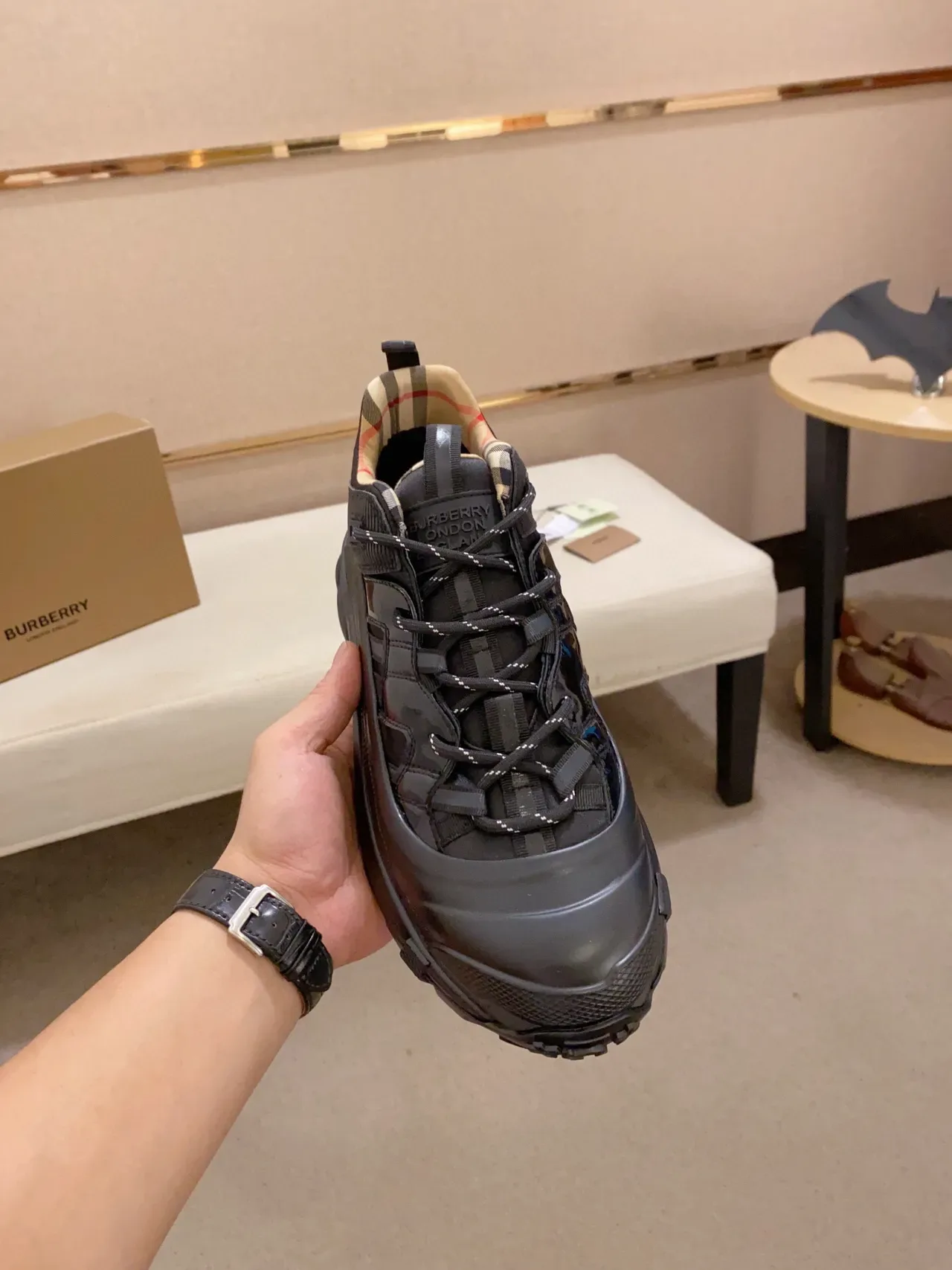 Burberry Chunky Sole Black Lifestyle Sneakers 4