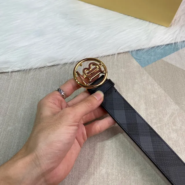 Burberry Knight Black House Check Leather Belt 2