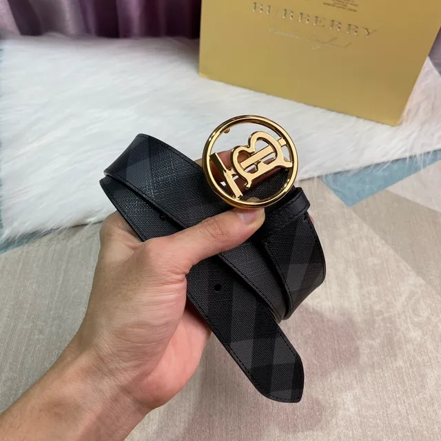Burberry Knight Black House Check Leather Belt 5