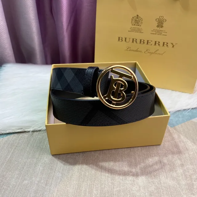 Burberry Knight Black House Check Leather Belt 8