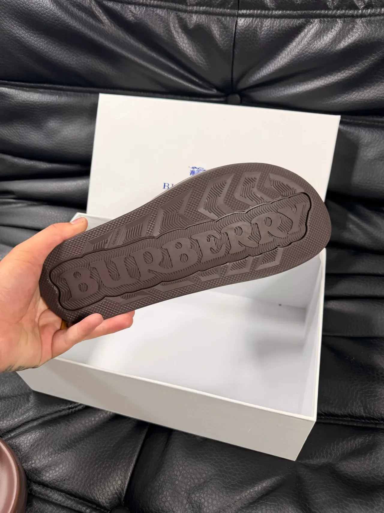 Burberry Knight Brown Platform Slide Slippers 2