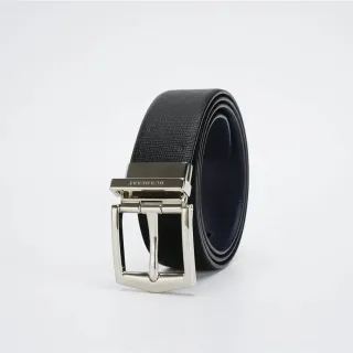 Burberry Knight Reversible Textured Leather Belt