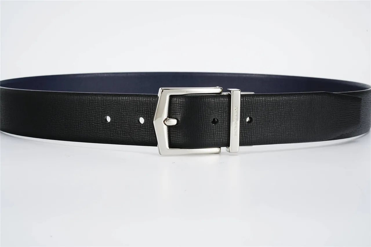 Burberry Knight Reversible Textured Leather Belt 8
