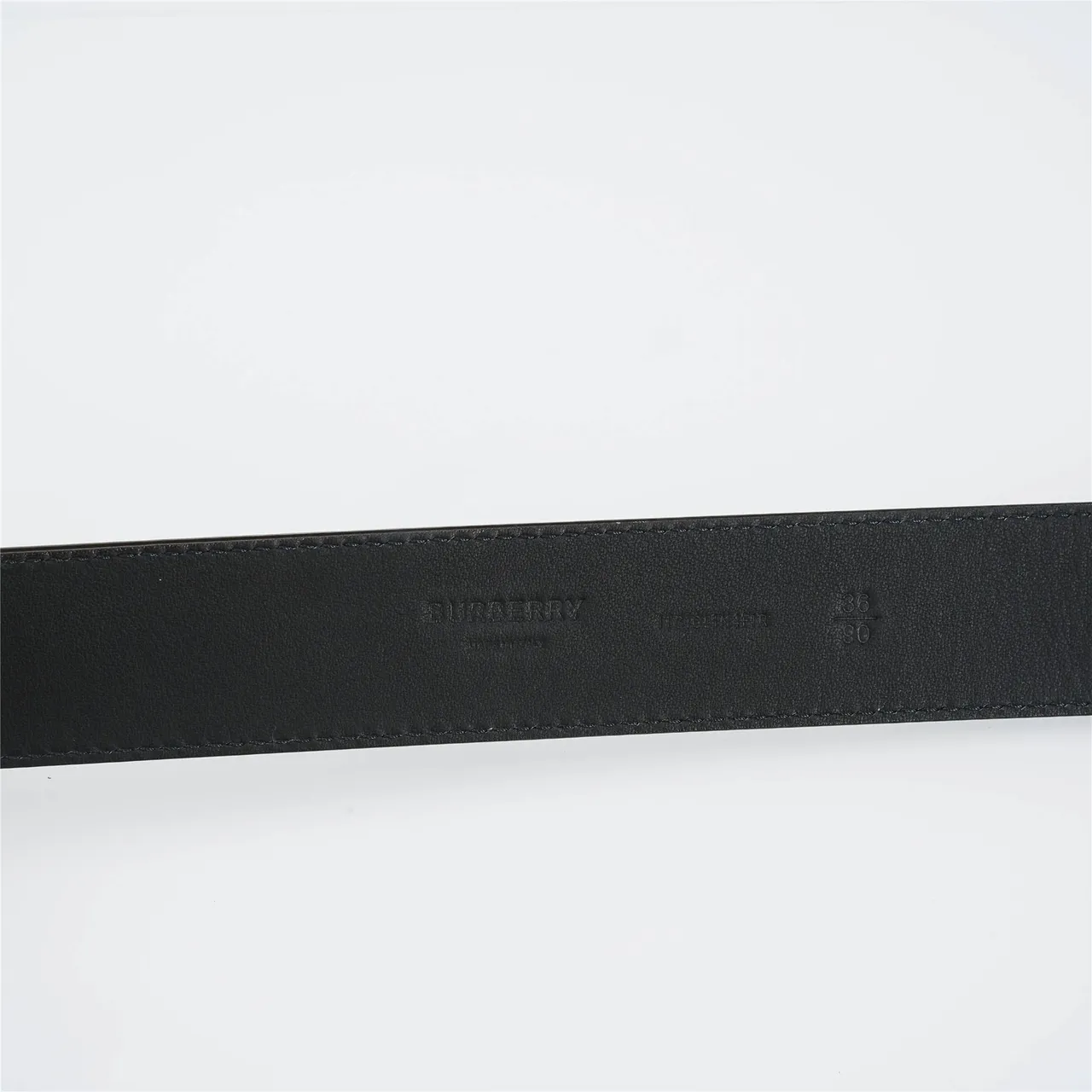 Burberry TB Monogram Crocodile-Embossed Brown Leather Belt 7