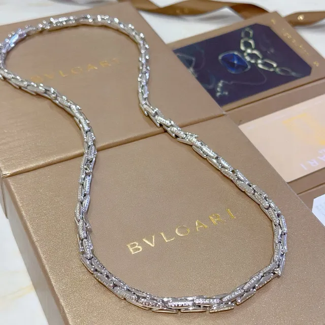 Bvlgari Collier Chaîne Articulée Pavé 6