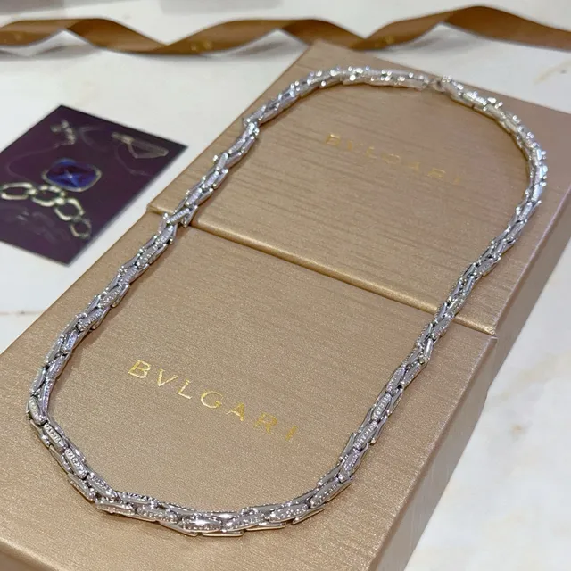 Bvlgari Collier Chaîne Articulée Pavé 5