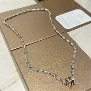 Bvlgari B.zero1 Diamond-Encrusted Triple-Ring Necklace