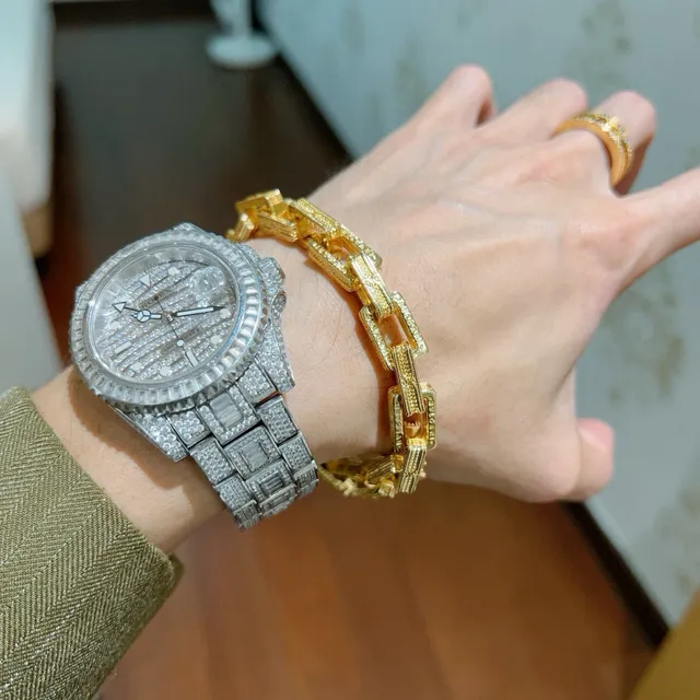 Bvlgari B.zero1 Geometric Rectangular Link Gold Bracelet 3