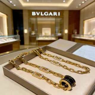 Bvlgari B.zero1 Rock Gold and Black Enamel Diamond Necklace