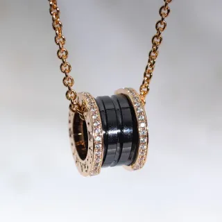 Bvlgari B.zero1 ঘুরন্ত কালো সিরামিক এবং পাভে ডায়মন্ড হার