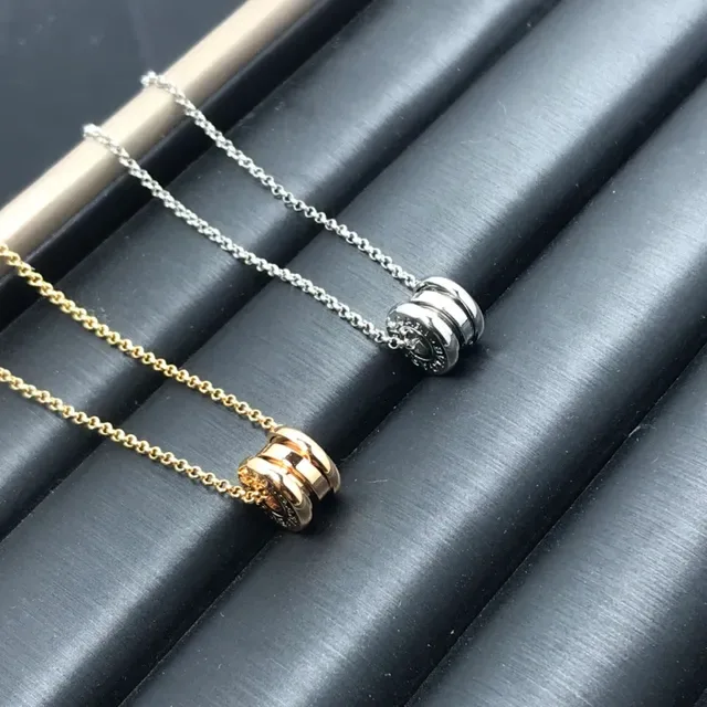 Bvlgari B.zero1 Stacked Disc Rose Gold Necklace 2