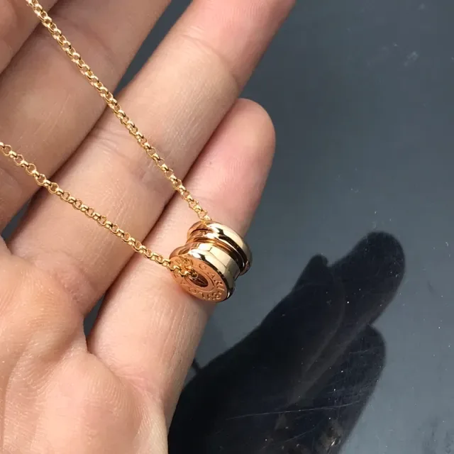 Bvlgari B.zero1 Stacked Disc Rose Gold Necklace 3