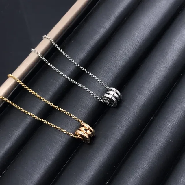 Bvlgari B.zero1 Stacked Disc Rose Gold Necklace 5