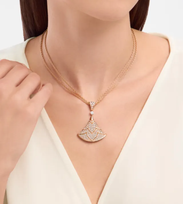 Bvlgari Divas’ Dream Colar em forma de leque Pavé 8