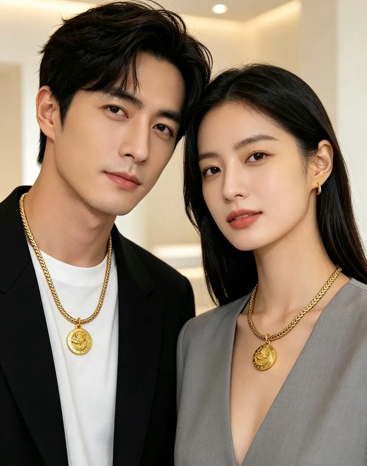 Bvlgari Collier Chaîne Tressée Or Médaille Dragon 2