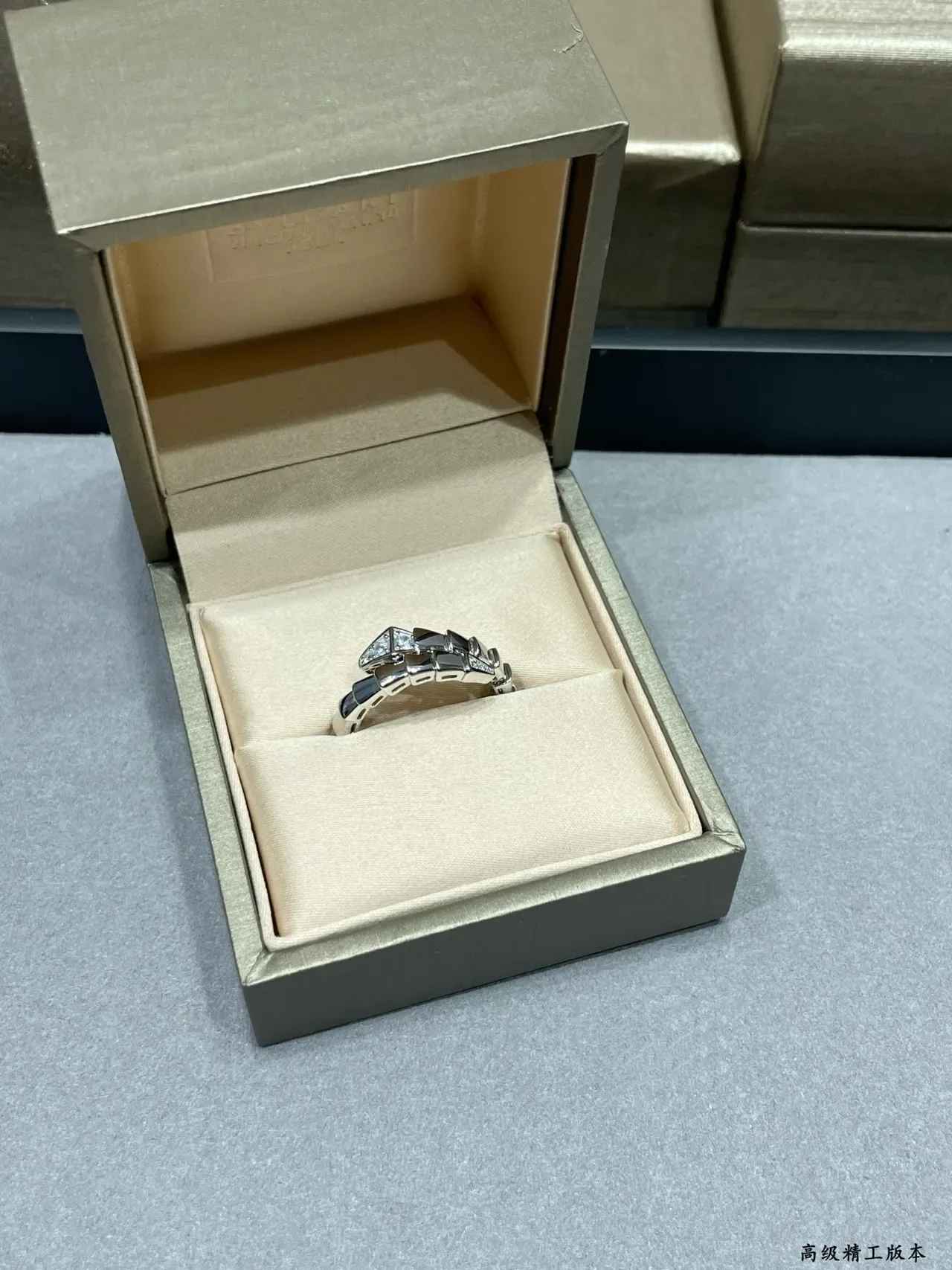 Bvlgari Serpenti Viper Snake-Head Pavé Diamond Ring 9