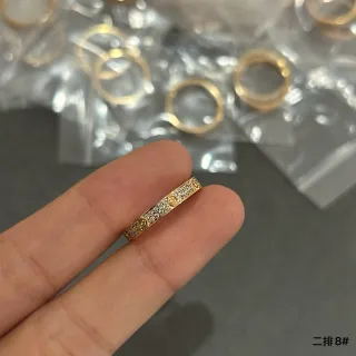 Cartier Juste un Clou डबल रो पवé सोने की अंगूठी