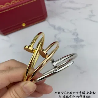 Cartier Juste un Clou Gold Silver Nail-Head Clasp Tubular Band Bracelet