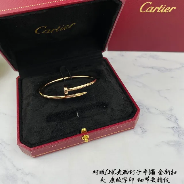 Cartier Juste un Clou ذهبي فضي مشبك رأس المسمار شريط أنبوبي سوار 5
