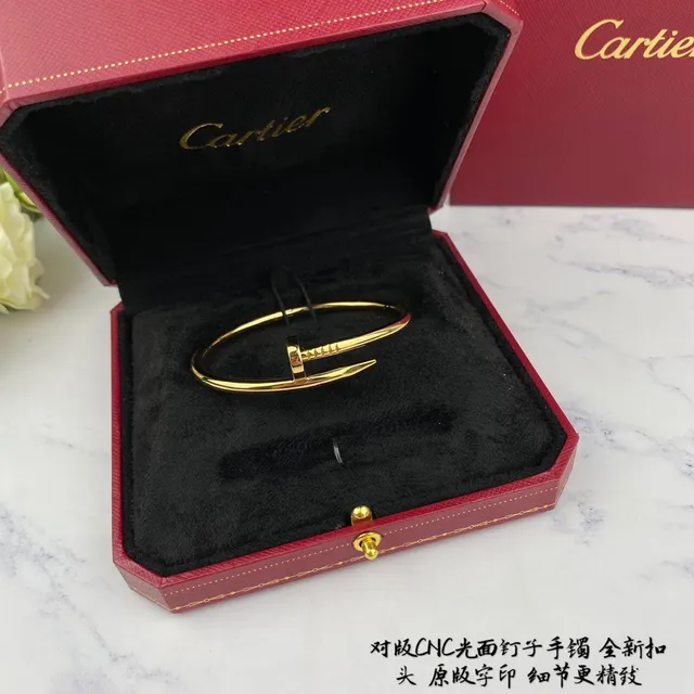 Cartier Juste un Clou ذهبي فضي مشبك رأس المسمار شريط أنبوبي سوار 6