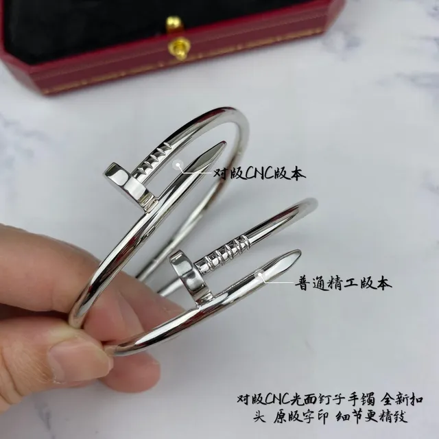 Cartier Juste un Clou ذهبي فضي مشبك رأس المسمار شريط أنبوبي سوار 9