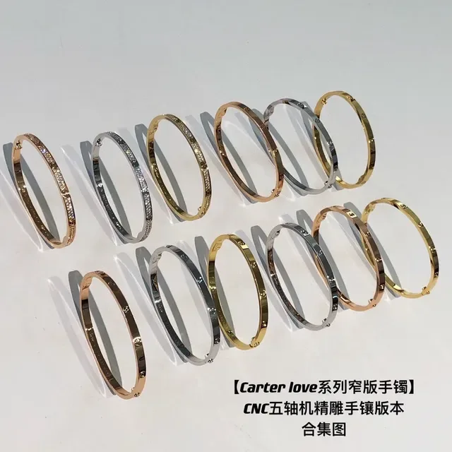 Cartier Juste un Clou Gold Silver Rectangular Bar Profile Five Bezel-Set Round Stones Bracelet 8