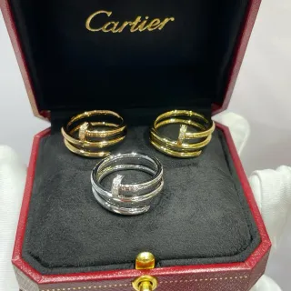 Cartier Juste un Clou Multi-Band Screw Motif Pavé Diamond Rings