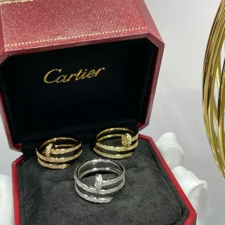 Cartier Juste un Clou Pavé Diamond Anillos multi-banda apilables